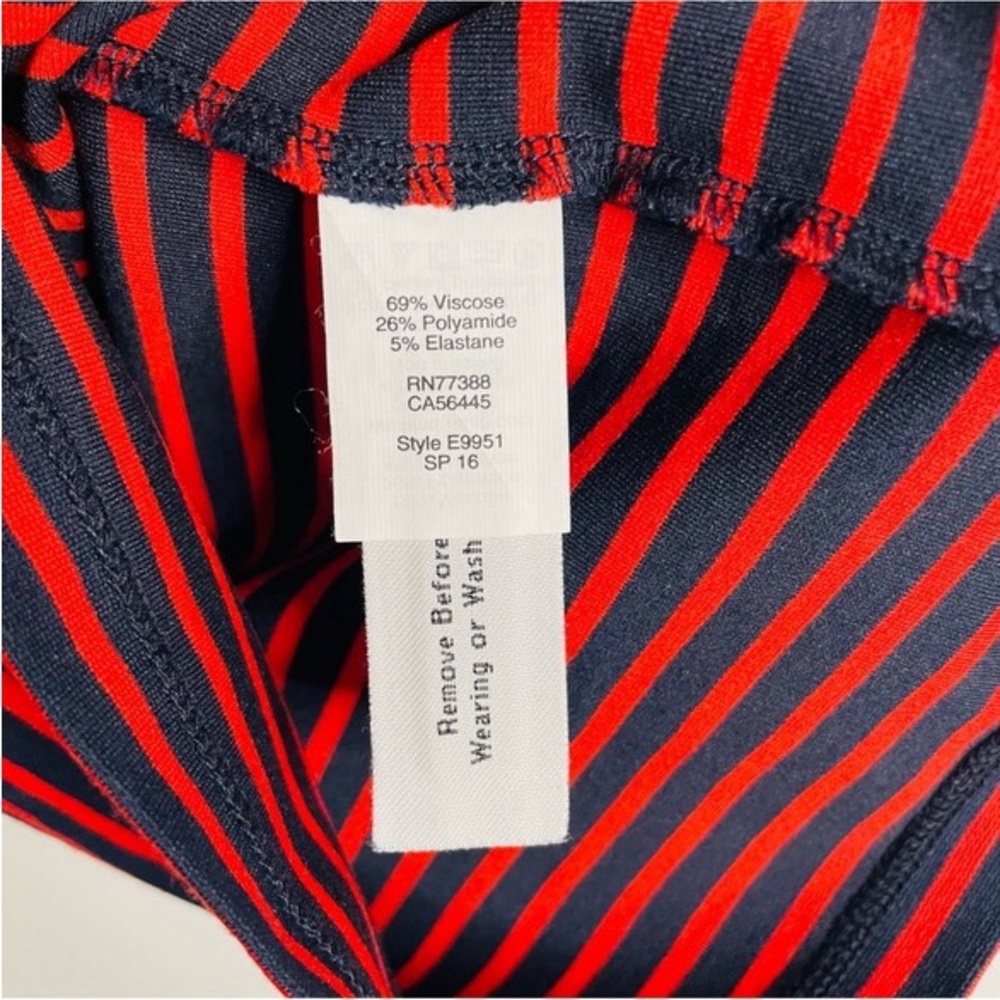 Madewell, red and navy blue, horizontal striped skirt, Pencil skirt size xs - Picture 6 of 7